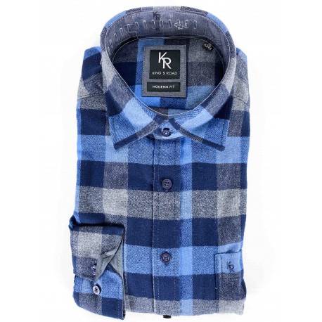 Chemise King's Road Flanelle Bleu