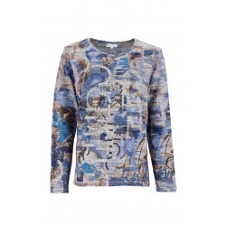 Pull Hajo "Joy Of Life" Fantaisie - Bleu Gris