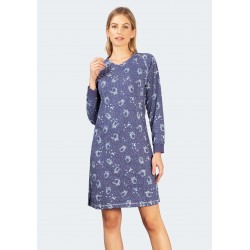 Chemise de Nuit Hajo Bleu