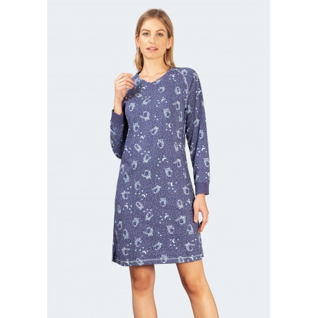 Chemise de Nuit Hajo Bleu