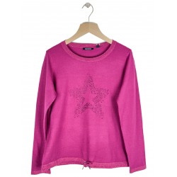 Pull Blue Seven Etoile Mauve