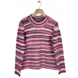 Pull Blue Seven Effet Maille Rose