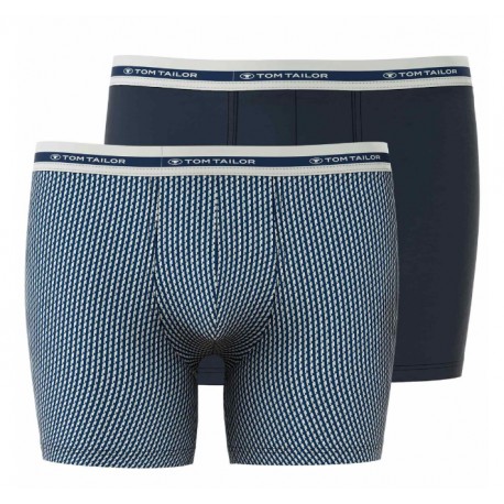 Boxer Pack X2 Tom Tailor Rayé Bleu / Blanc